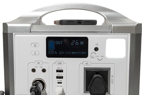 50HZ/60HZ AC Steckdose Flash Fisch Solargenerator Portable Energiespeicher mit Solarplattenladung für Bürogeräte