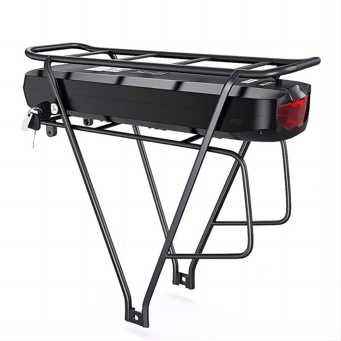 Lithium-elektrisches Fahrrad-Batterie-Schwarz-hintere Aufhänger-Endstück-Reihe 10.4AH 10S4P 36V/48V