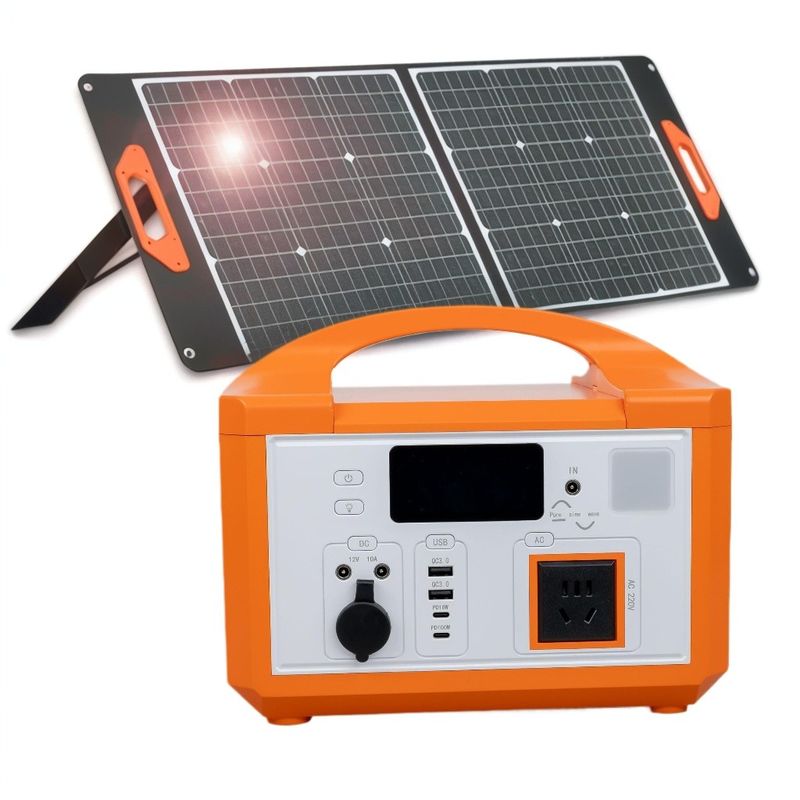 Energieeinsparende Wiederaufladung Zylindrische LifePO4 Batterie Portable Power Station mit Solarpaneel für Off-Grid Solarsystem